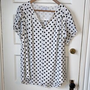 41 Hawthorn Black and White Polka Dot Blouse